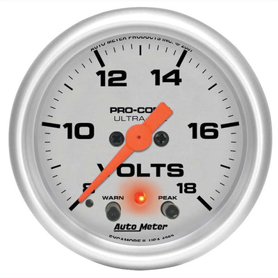 Indicateur de tension H/B de 52 mm avec crête et alerte