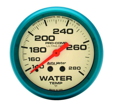 Jauge de température d'eau Ultra-Nite 2-5/8 140-280