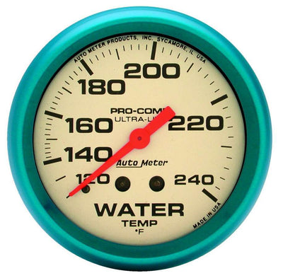 Manomètre de température d'eau 2-5/8