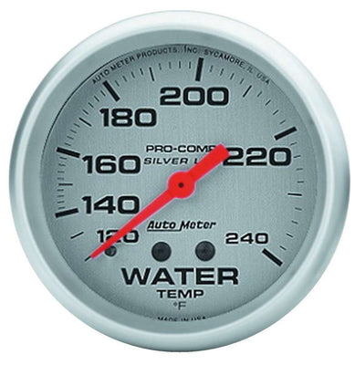 Pro Comp 2-5/8 po Argent Liquide Température Eau 120-240