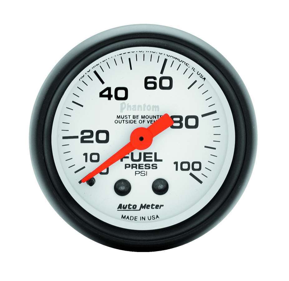 Manomètre de pression de carburant Phantom 52 mm 0-100 PSI