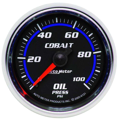 Manomètre de pression d'huile 2-1/16 po C/S 0-100 psi