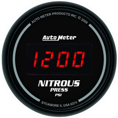 Manomètre de pression de protoxyde d'azote 2-1/16 po, Noir/Blanc