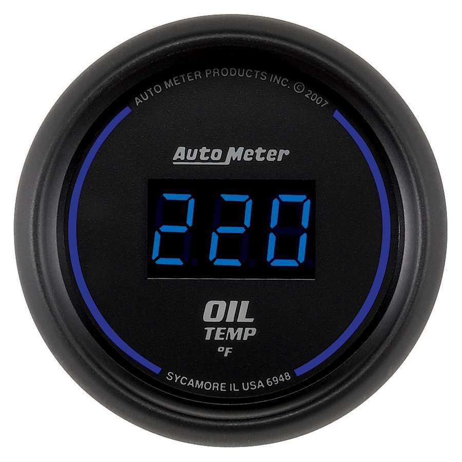 Manomètre de température d'huile au cobalt 2-1/16 po Numérique 340 F