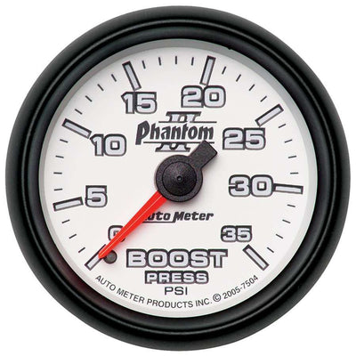 Manomètre de suralimentation 2-1/16 po P/S II 0-35 psi
