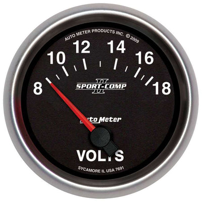 Voltmètre 2-5/8 po, 18 V, électrique, Sport-Comp