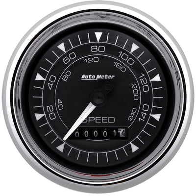 Compteur de vitesse Chrono chromé 3-3/8 160 MPH