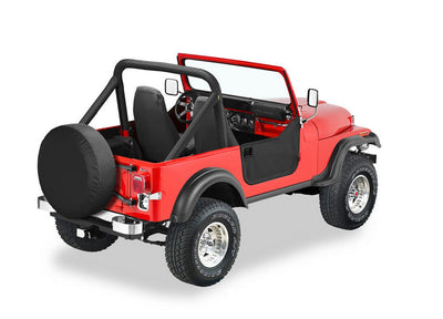 Portes mi-hautes noires en denim pour Jeep CJ7 80-95