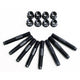Kit goujons de soufflante en aluminium anodisé noir (8 mcx)