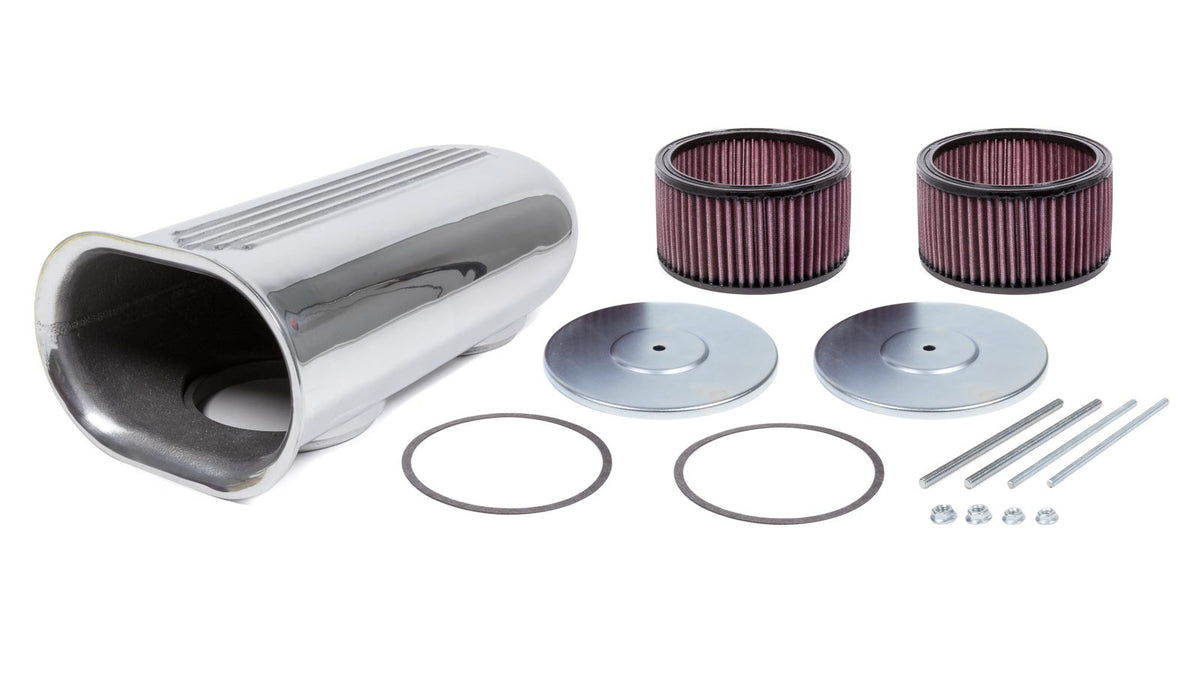 Kit de scoop de soufflante double carburateur - Poli