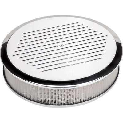 Filtre à air rond poli 14 pouces (fraisé)
