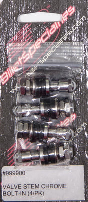 Tige de valve chromée boulonnée – paquet de 4