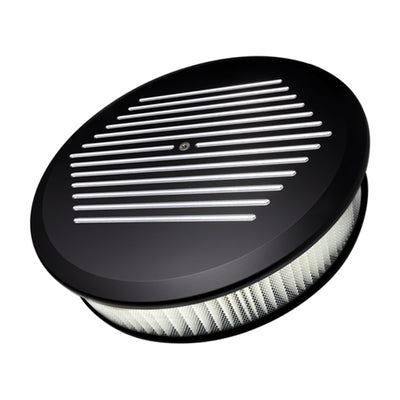 Filtre à air rond fraisé noir 14 po