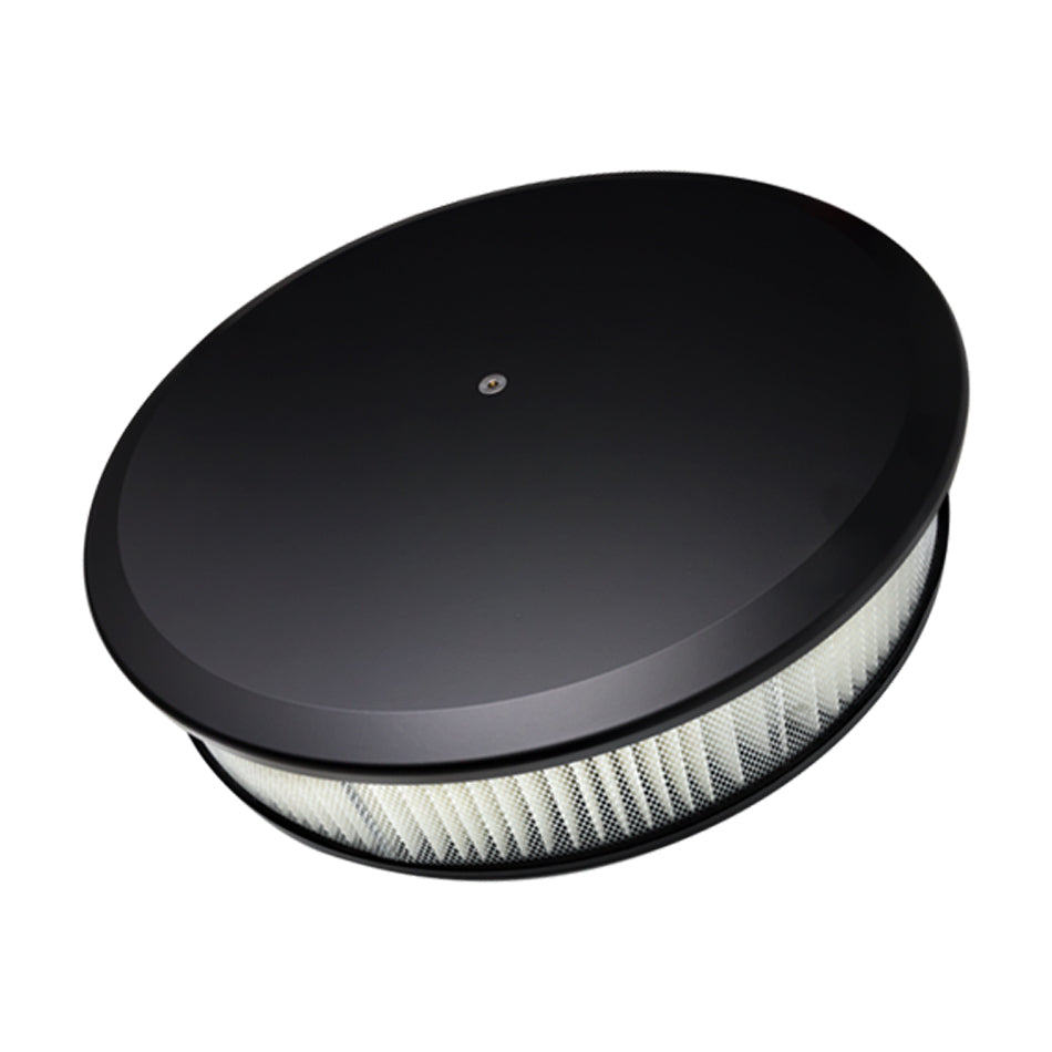 Filtre à air rond noir uni 14 pouces