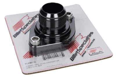 Boîtier de thermostat -20AN Droit vers le haut Chevy Noir