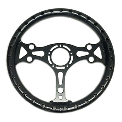 Volant de 13 po en aluminium noir concave