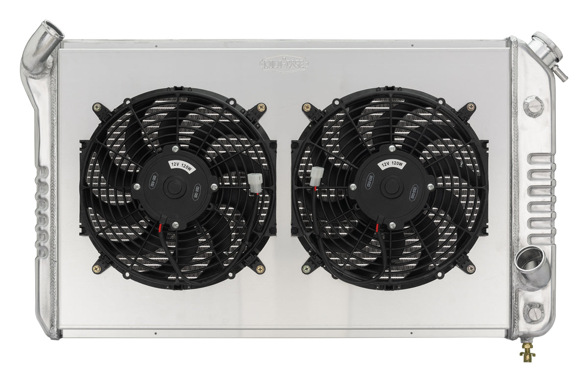 73-76 Corvette Radiator w/ Dual 12in Fan Kit