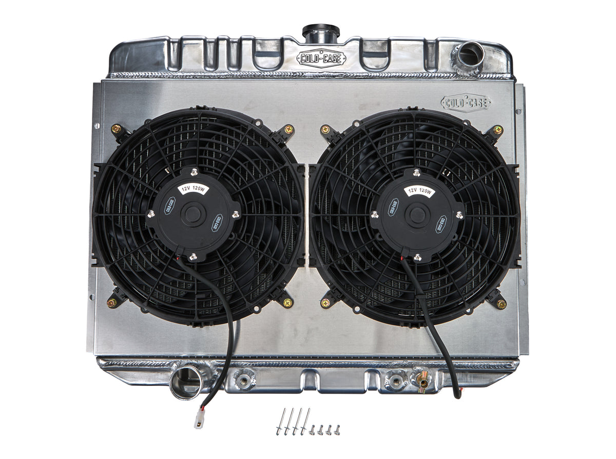 Radiateur BB 24 pouces et kit ventilateur 16 pouces pour Mustang 67-70 BVA