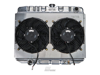 67-70 Mustang BB 24in Ra diator & 16 Fan Kit AT