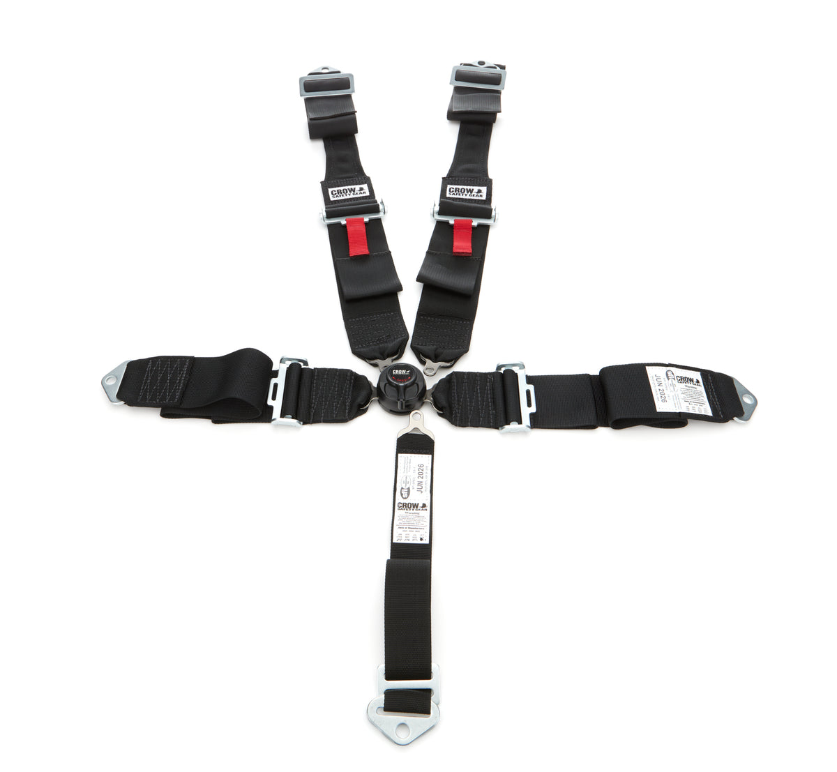 Ceintures de sécurité 5 points Kam noires, verrouillage 52 po, ceinture abdominale PD DB