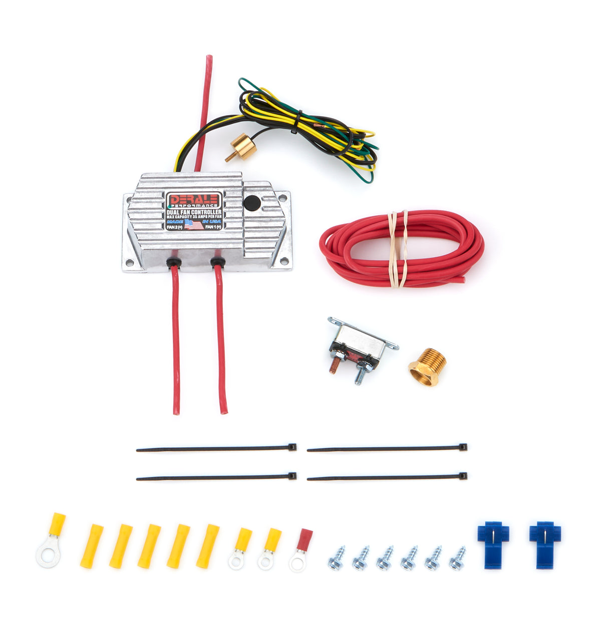 Régulateur de ventilateur double avec raccord fileté