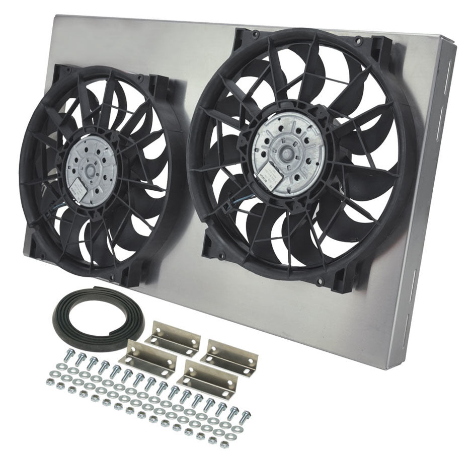 Double ventilateur de radiateur avec ensemble carénage en aluminium