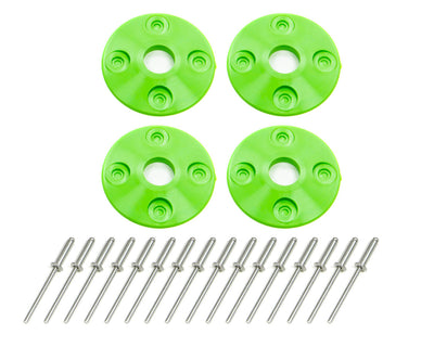 Seuil de porte en plastique, 4 paires, vert extrême