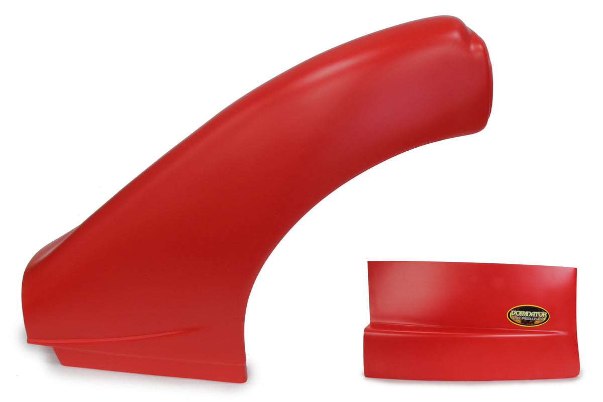 Dominator écope de roue arrière gauche Late Model rouge