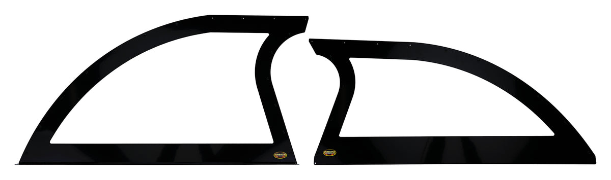 Paire de voiles en aluminium noires, style ouvert