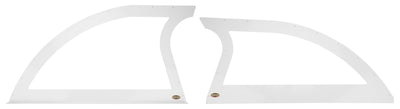 Voiles en aluminium blanches, par paire, style ouvert