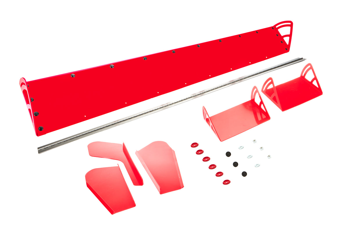 Spoiler en plastique 8x72 pouces LM Rouge
