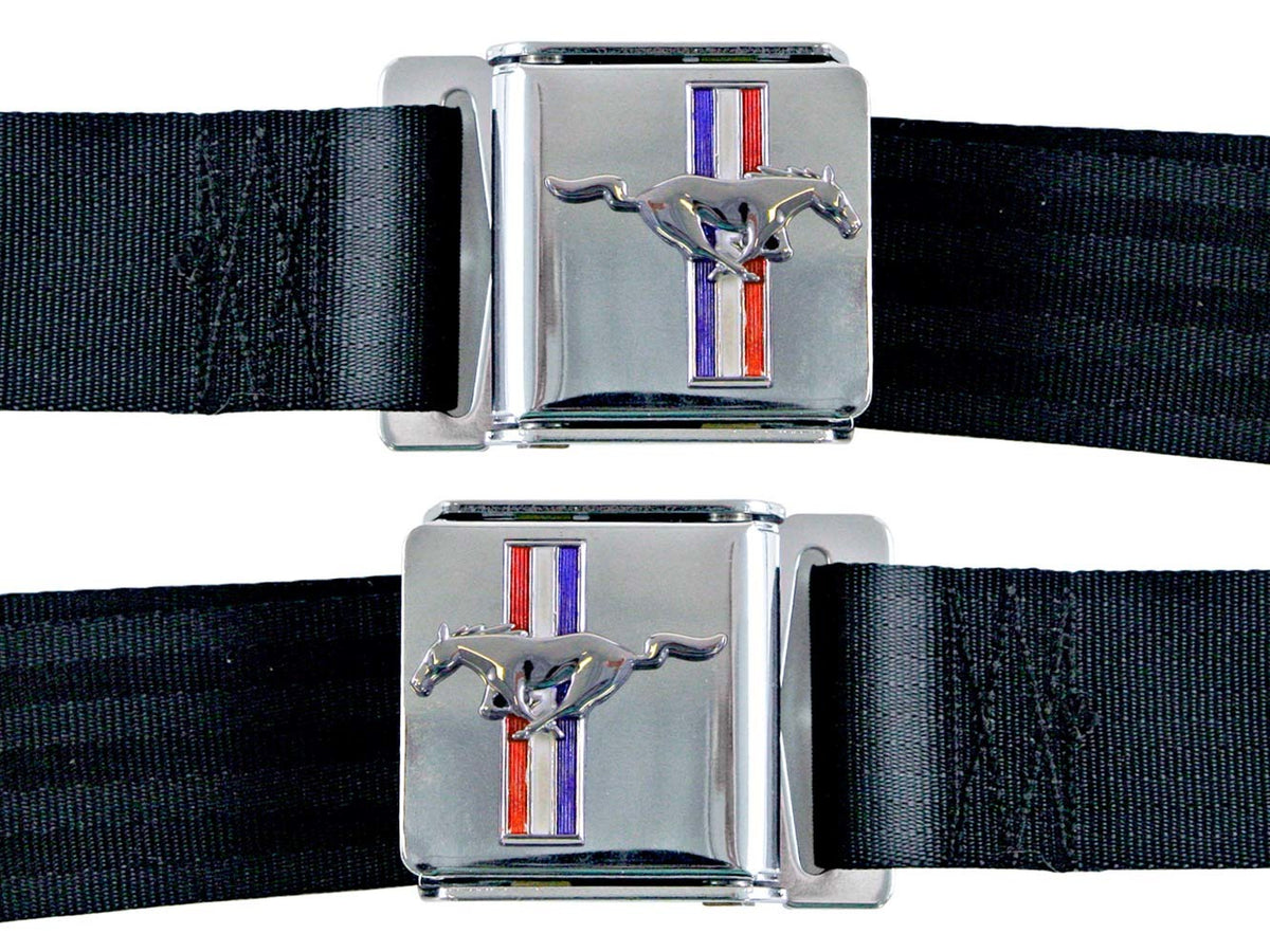 Ceintures de sécurité Mustang 64-73 avec emblème Mustang