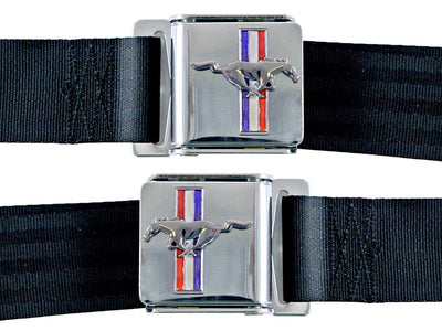 Ceintures de sécurité Mustang 64-73 avec emblème Mustang