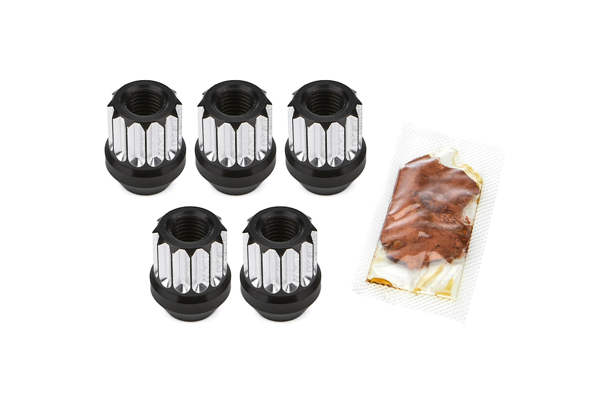 Écrous de roue en aluminium usiné 12 pans 12 mm lot de 5
