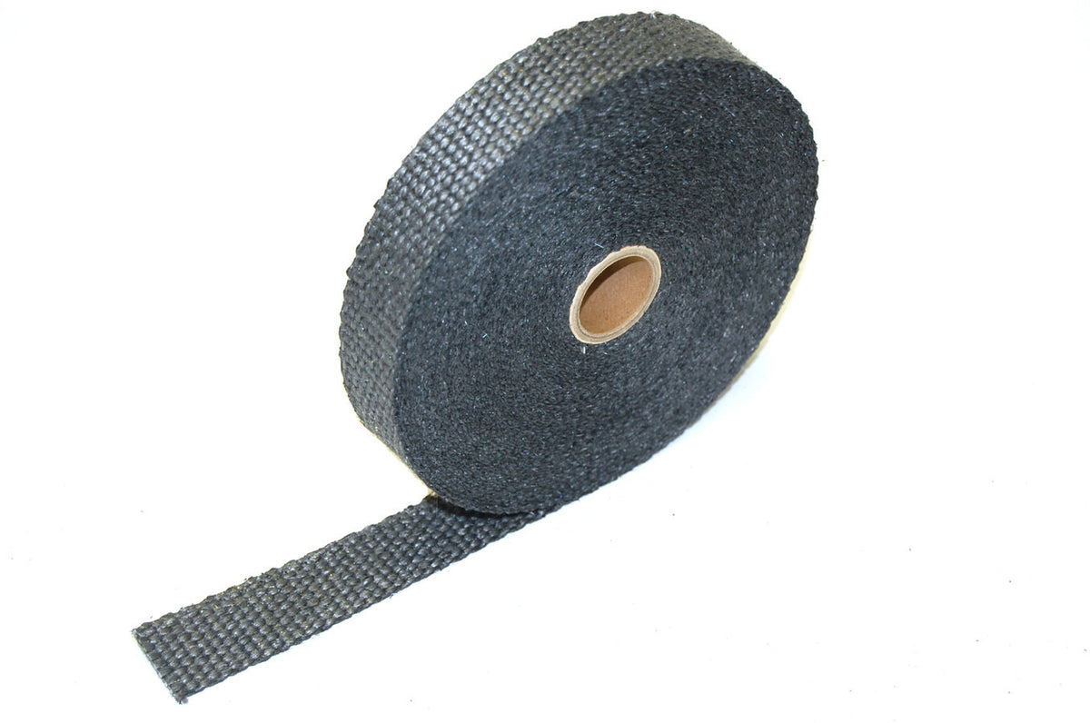 Bande thermique d'échappement en fibre de verre noire de 2,54 cm x 15,24 m
