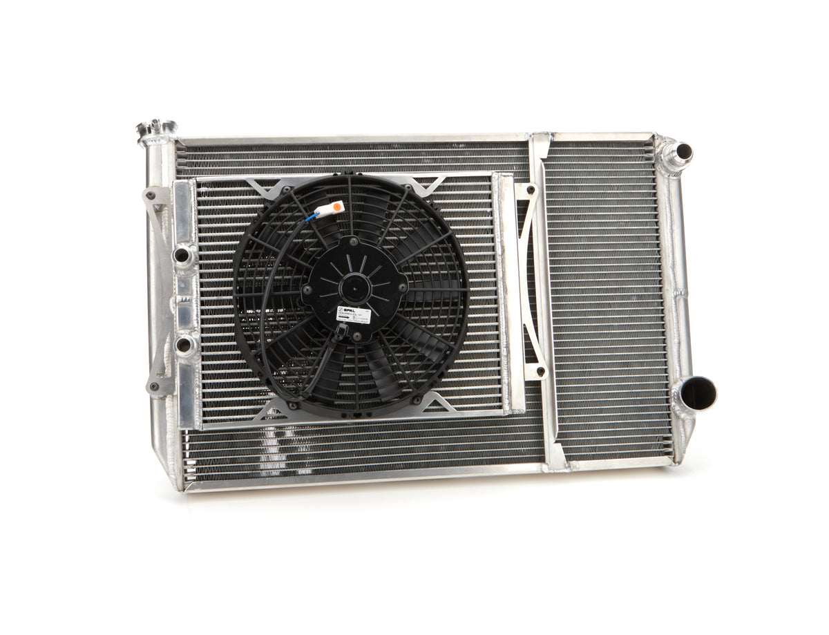 Radiateur double 29x18 avec ventilateur de refroidisseur d'huile avec goulot de remplissage
