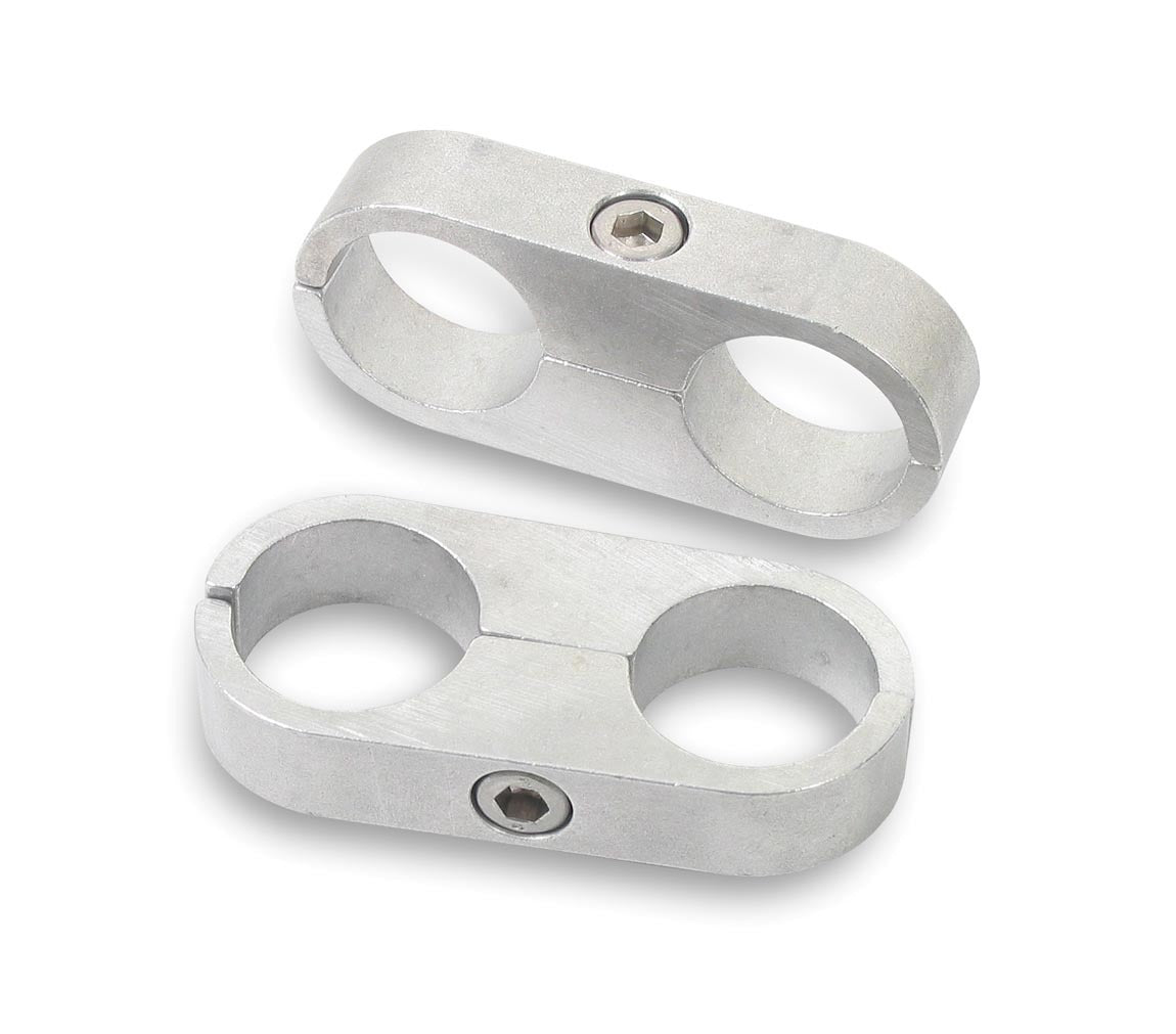Séparateurs de tuyau/tube en aluminium poli de 3/8 po - paquet de 2