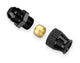#Raccord coudé mâle 6 vers tube en aluminium 3/8 po noir