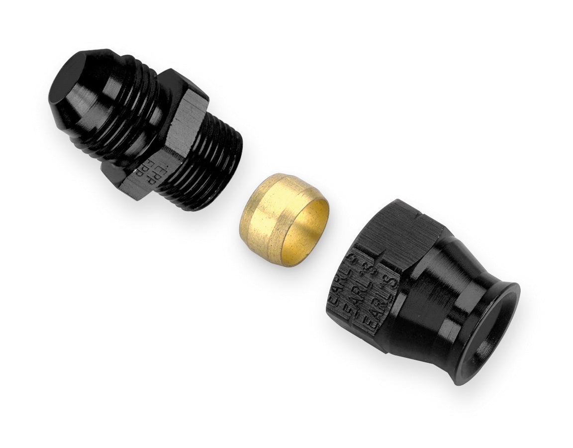 Raccord pour tube 6 AN mâle en aluminium vers 5/16 po Ano-Tuff