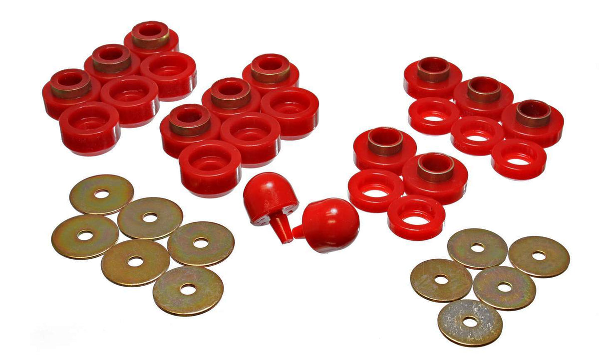 Silentblocs de carrosserie Jeep Rouges