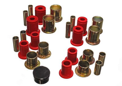 Jeu de bagues de bras de suspension avant GM rouges