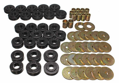 Supports de carrosserie noirs Chevy 65-67