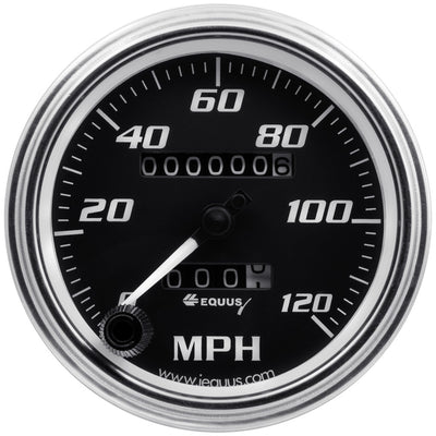 Tachymètre de 3-3/8 po de diamètre 0-120 mi/h chromé mécanique