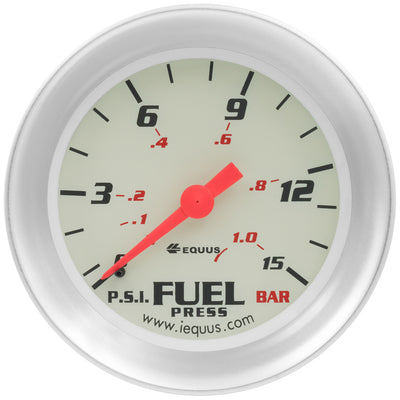 Manomètre de pression de carburant 2-5/8 po de diamètre 0-15 psi