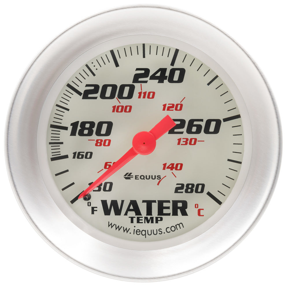 Jauge de température d'eau 2-5/8 po de diamètre Argent 130-280