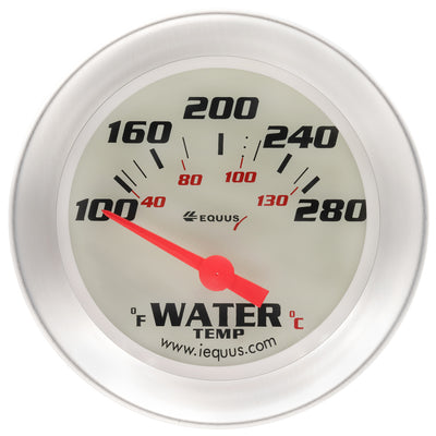 Indicateur de température d'eau 2-5/8 po, argent, 100-280