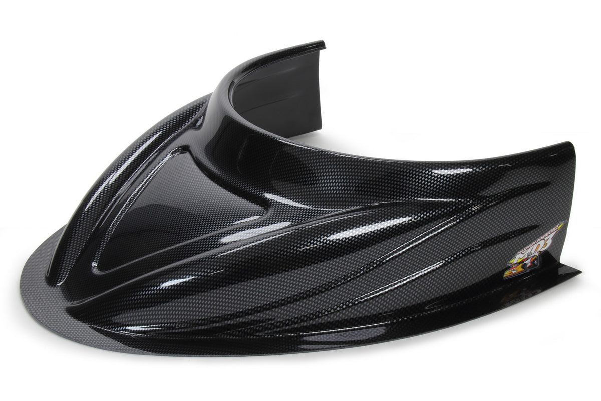 MD3 Prise d'air de capot 5 po de haut Aspect fibre de carbone plat