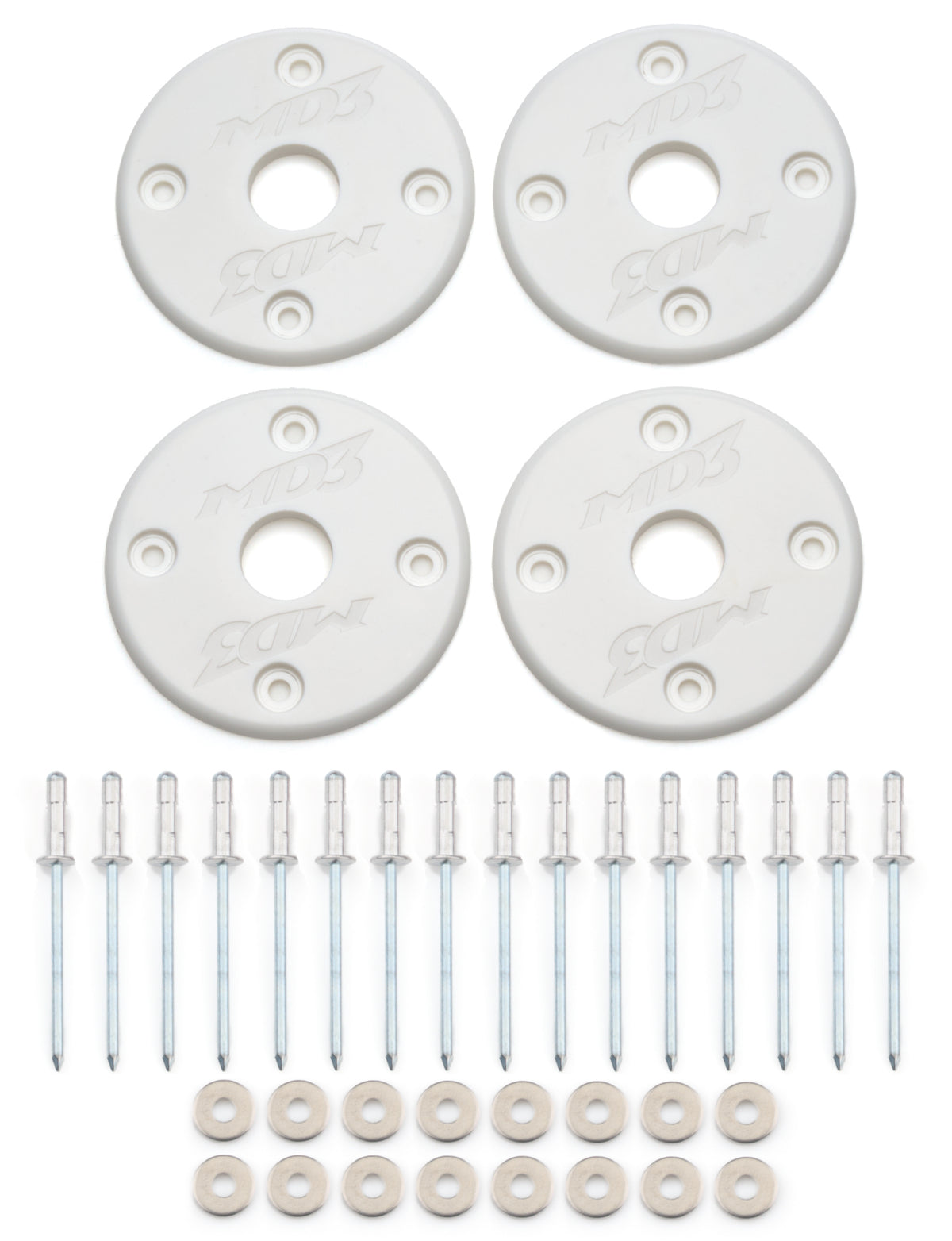 Scuff Plate Plastic White 4-Pack MD3