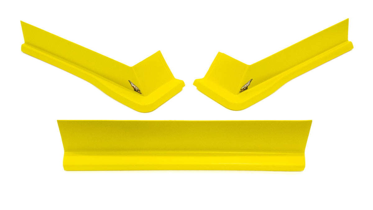 Jupe aérodynamique modifiée 3 pièces jaune