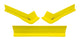 Jupe aérodynamique modifiée 3 pièces jaune